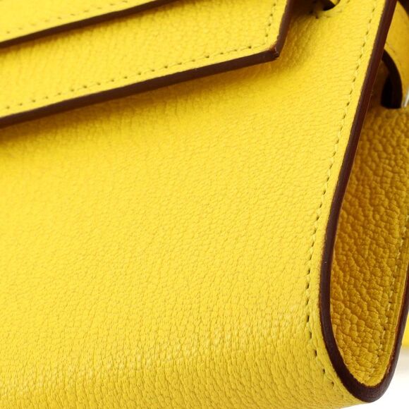 Hermes Kelly To Go Wallet Chevre Mysore Yellow - Picture 13 of 15